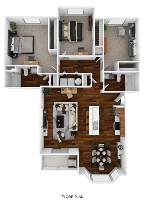 bedroom floor plan an in 1 bed 1 bath, opens a dialog